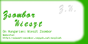 zsombor wieszt business card